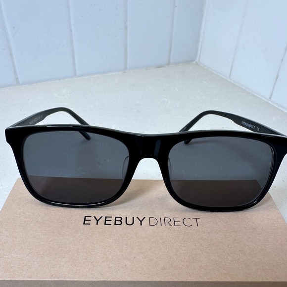 Eyebuydirect Black Silvio Eyeglasses Frames 56-18-145 Men Full Rim Square - Picture 1 of 8